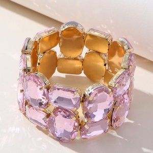 Diamond Set Zircon Ring Bracelet